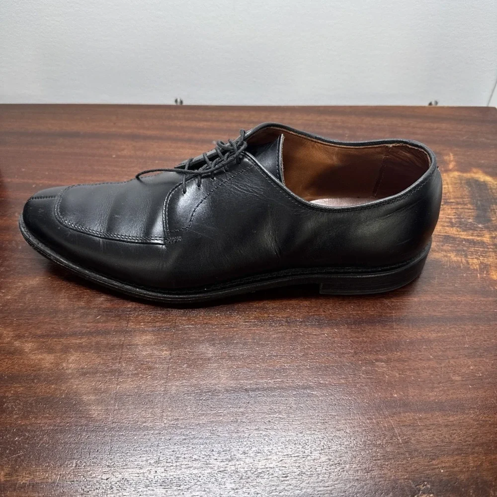 Allen Edmunds Delray Black Split Toe Oxford Dress Shoes Leather Size 10B (1208)